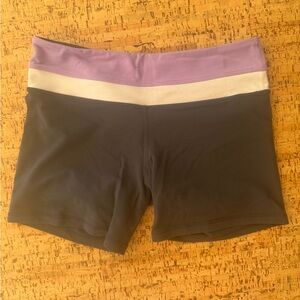 lululemon athletica Black and Purple Athletic Shorts